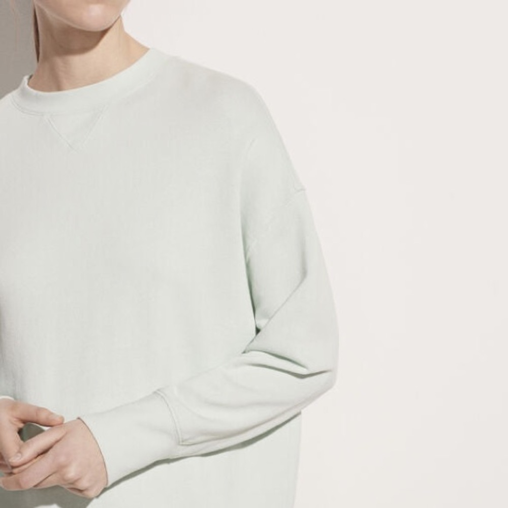 Vince Drop Shoulder Pullover 100% Cotton Sweater Small - Picture 3 of 9